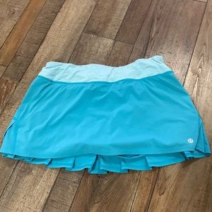 Lululemon Blue Pace Rival Skirt